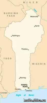Карта Бенина
